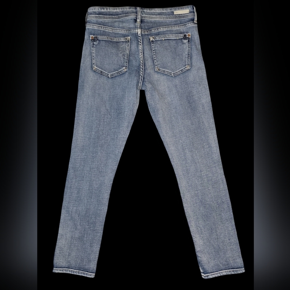Anthropologie Pilcro Side Stripe Slim Boyfriend Jeans Light Mid Rise Sz 25/0 - Picture 7 of 13